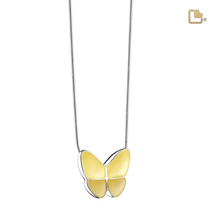 Urn - Wings of Hope Ashes Pendant - geel