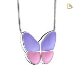 Urn - Wings of Hope Ashes Pendant - paars