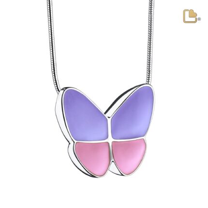 Urn - Wings of Hope Ashes Pendant - paars