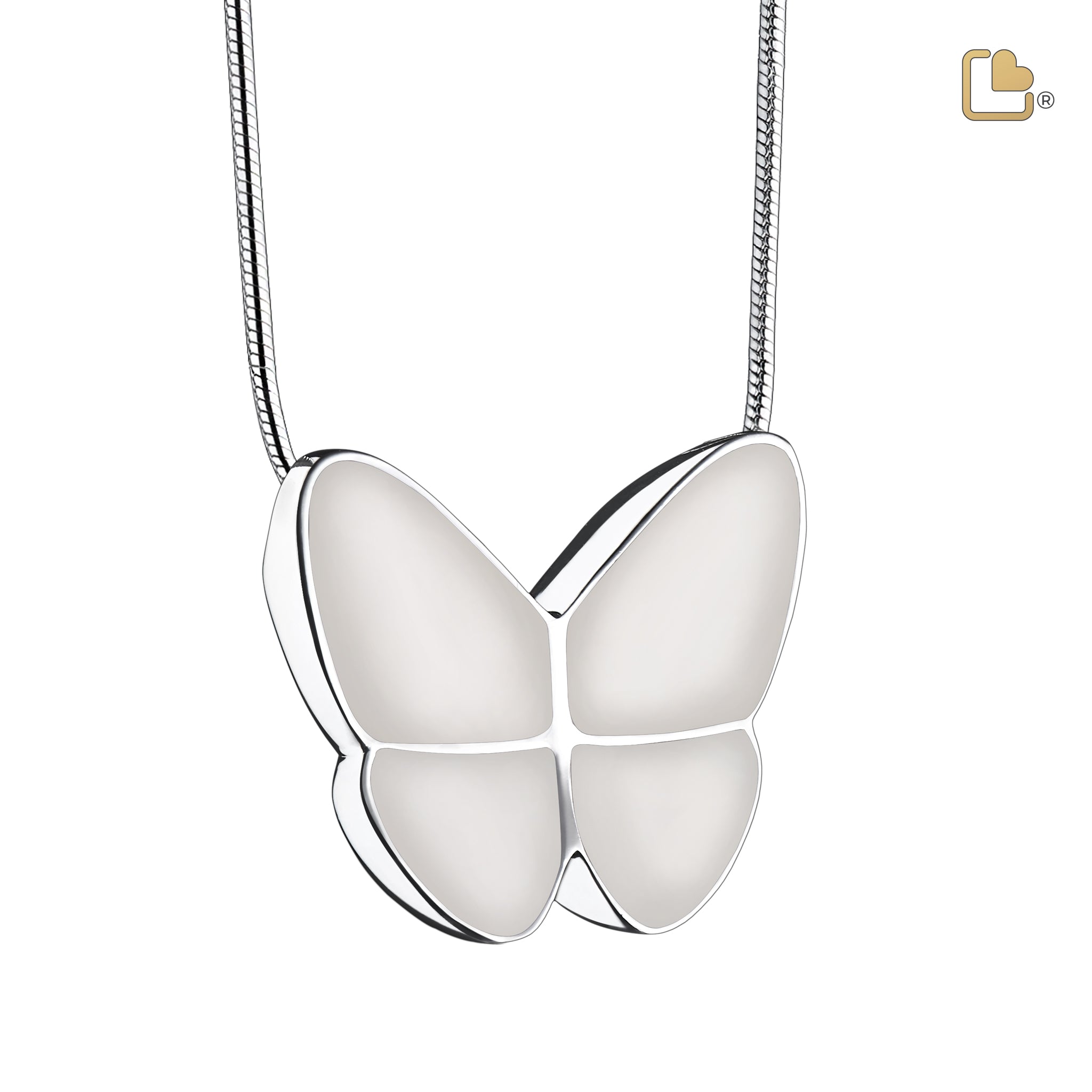 Urn - Wings of Hope Ashes Pendant - wit Urn - Wings of Hope Ashes Pendant - wit